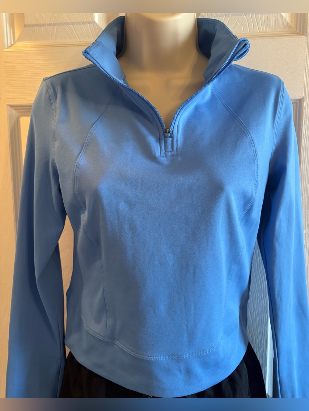 Yogalicious Light Blue Quarter-Zip Pullover